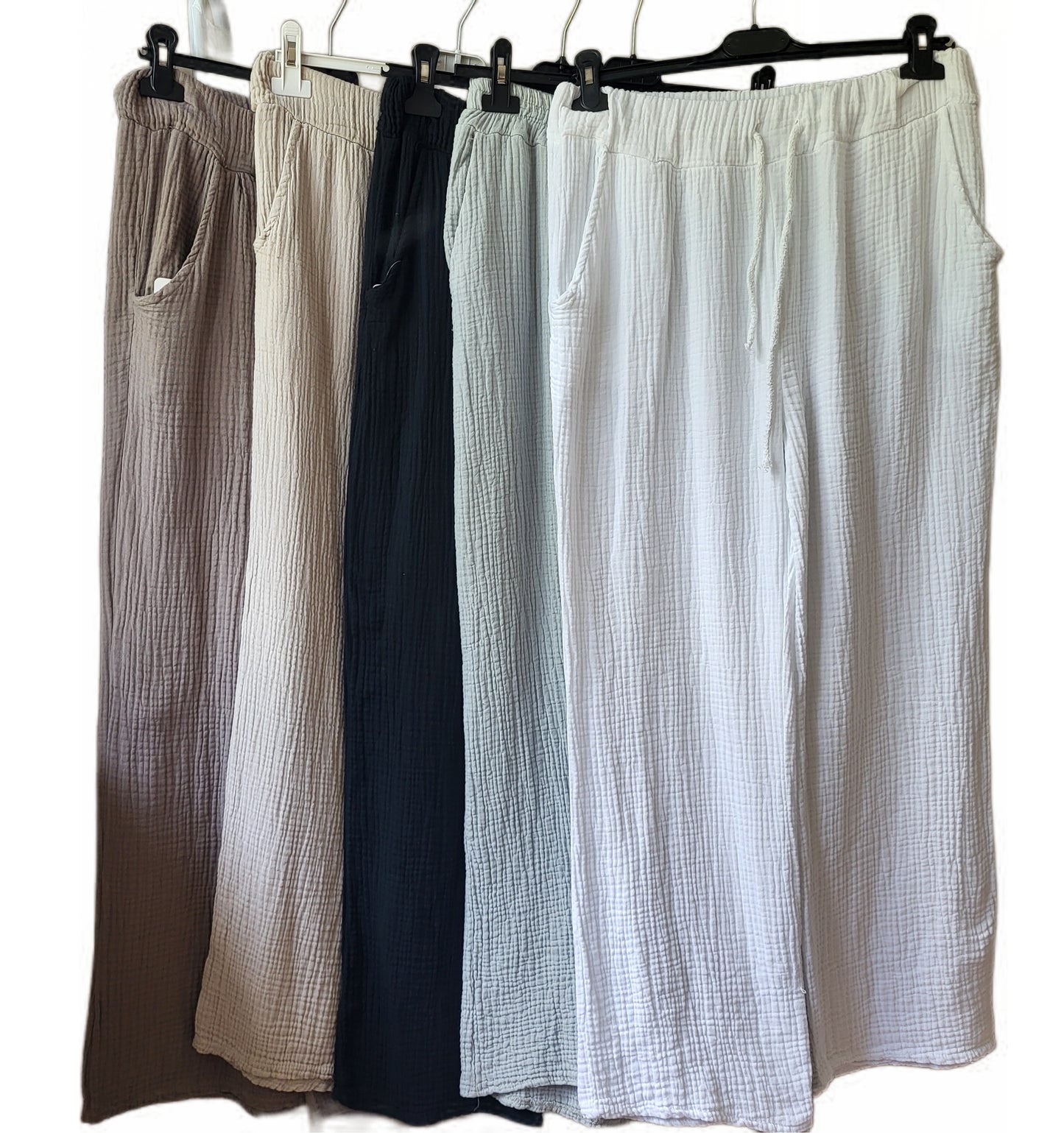 BASIC Musselin Hose in verschiedenen Farben Made in Italy