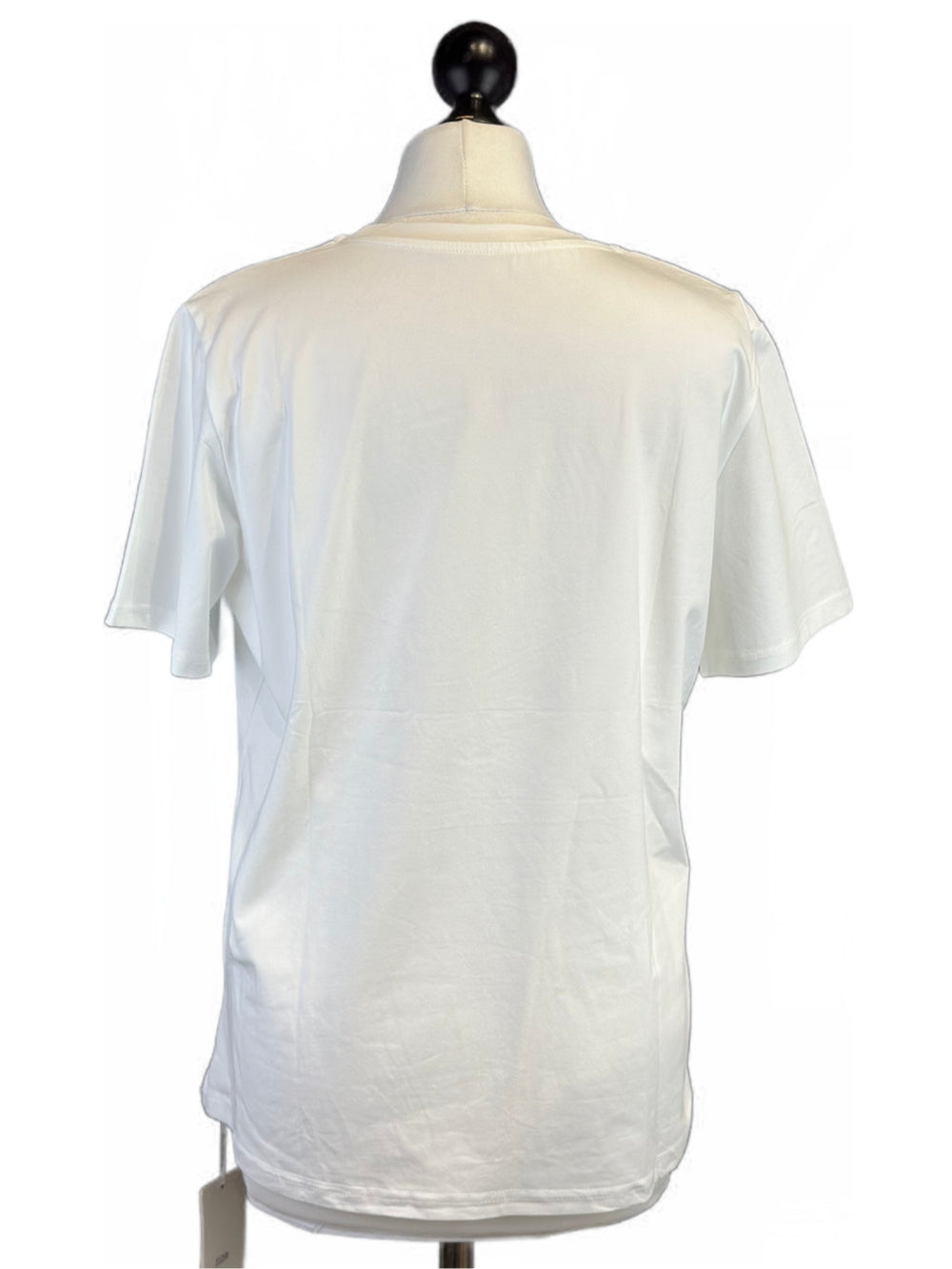T-Shirt Basecap Ainera mit Strasssteinen und Perlen Rose Mode
