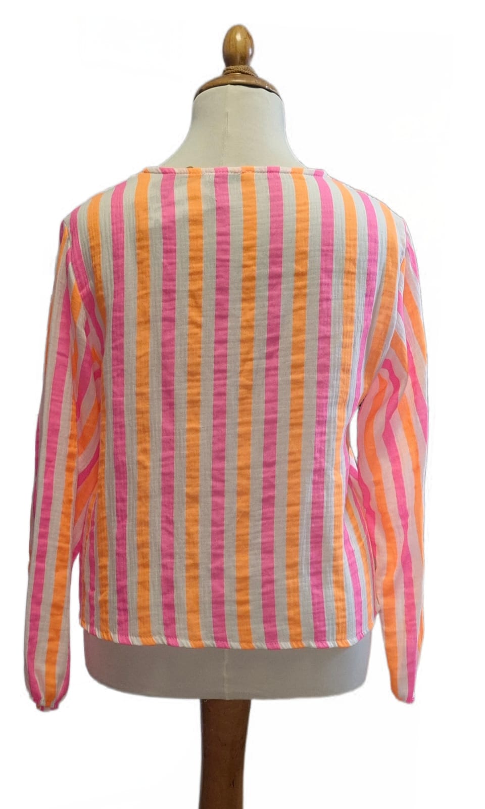 Musselin Blusen Jäckchen Pink Streifen
