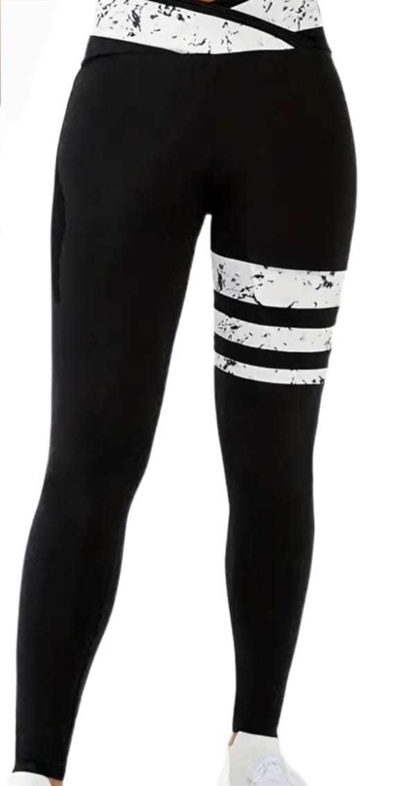 Sport und Freizeit Leggings weiße Streifen