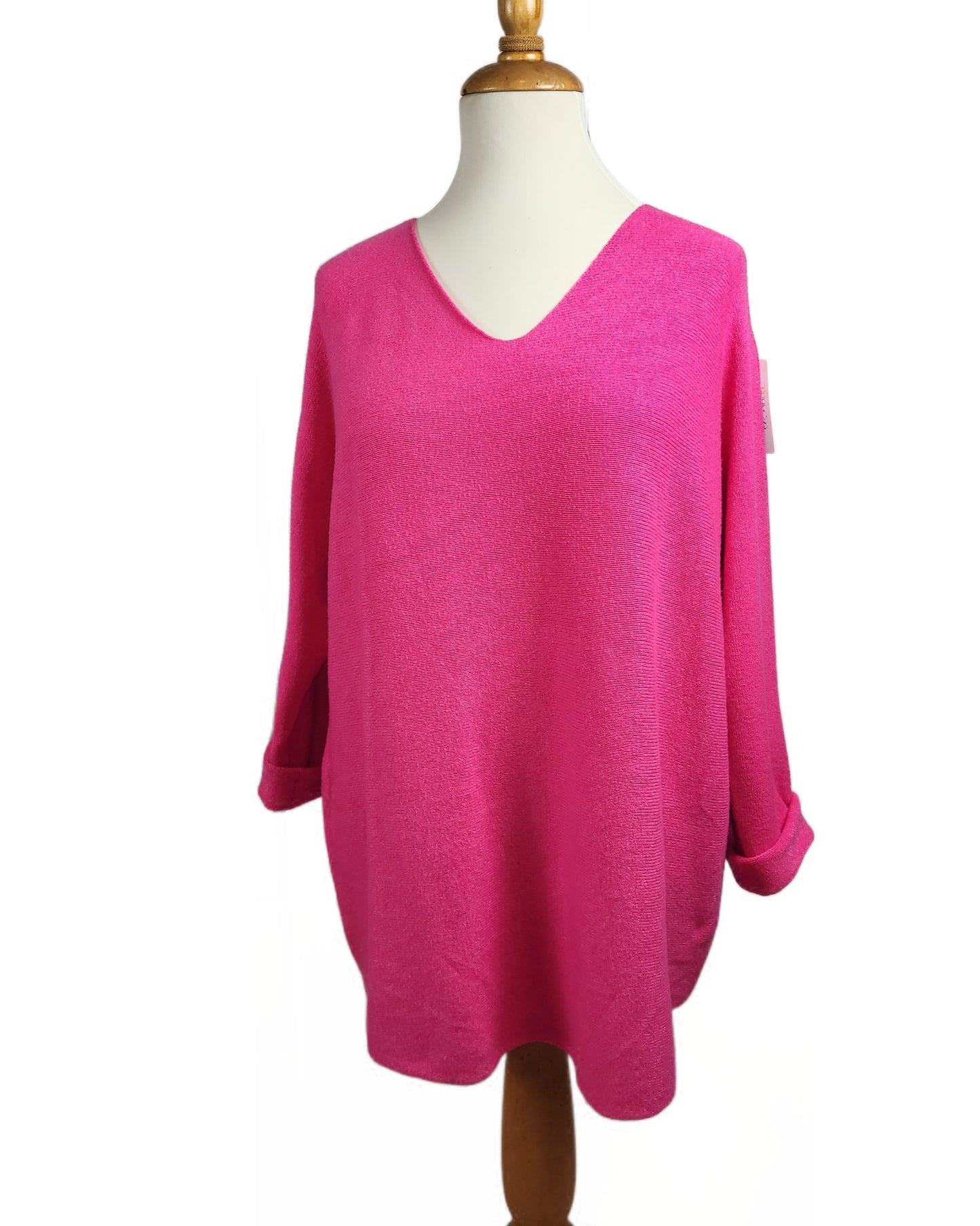 Curvy Basic Pullover V-Ausschnitt