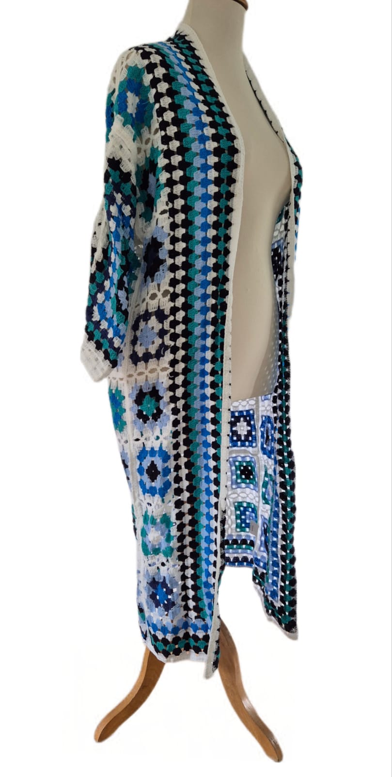 Häkel Cardigan lang