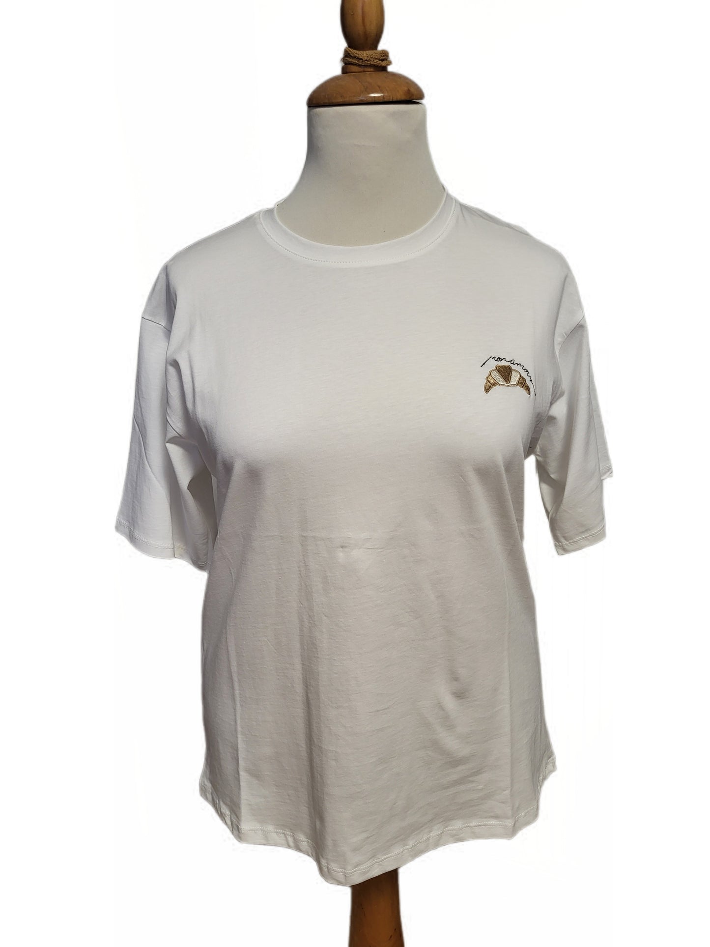 Basic T-Shirt Croissant oder Fingerherz