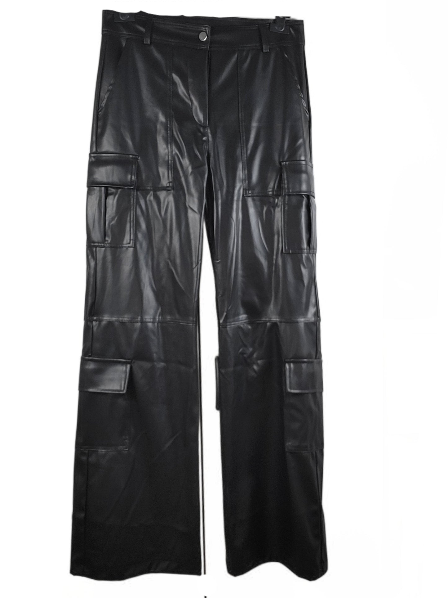SALE Lederimitat Cargo Hose gerade geschnitten