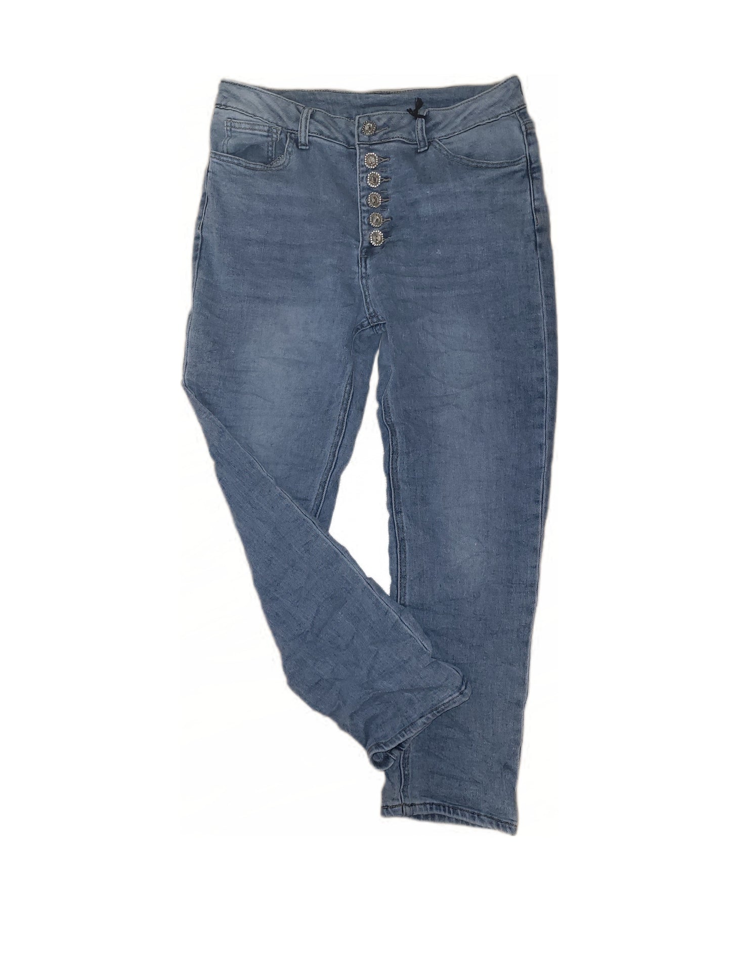 Jeans Jogpants mit dekorativen Knöpfen