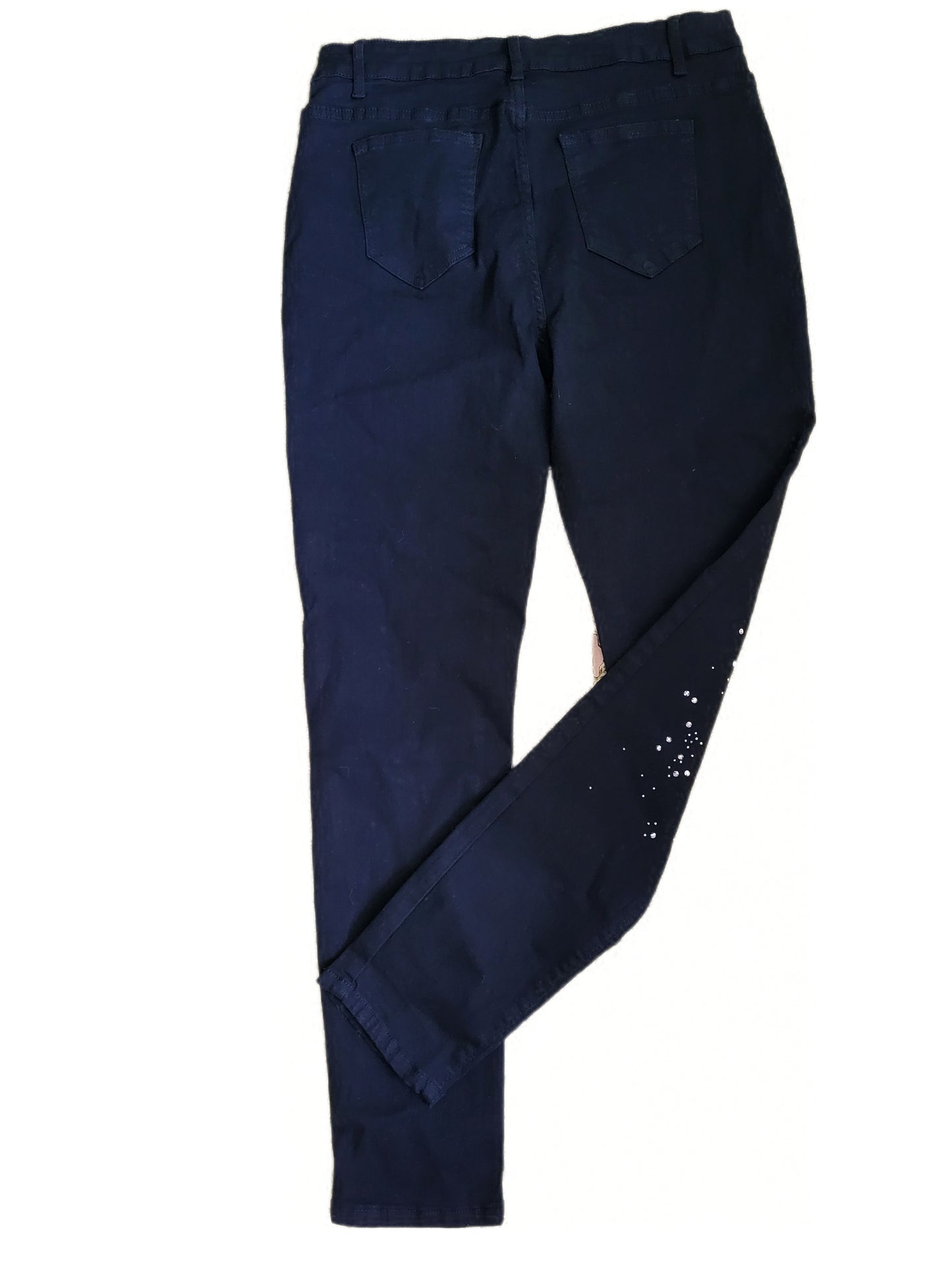 Blingbling Jeanshose hoher Bund XXL