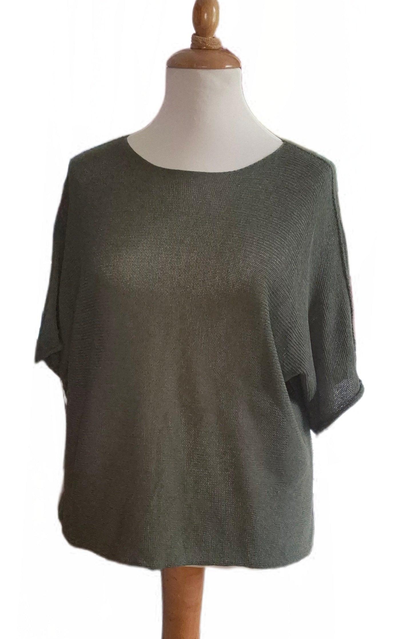 Basic Pullover Kurzarm Rund-Halsausschnitt