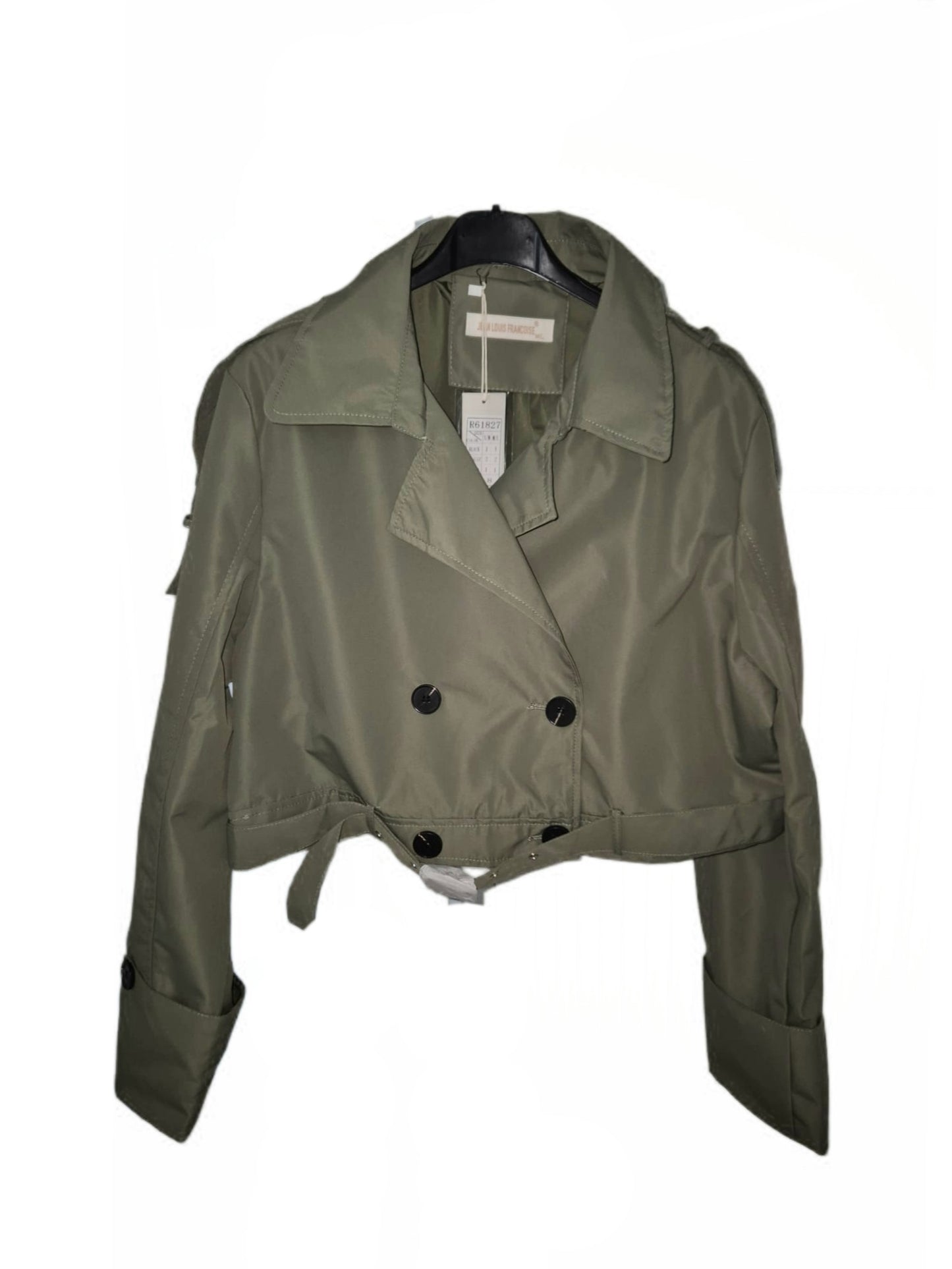 Kurz Trenchcoat Jacke mit Gürtel
