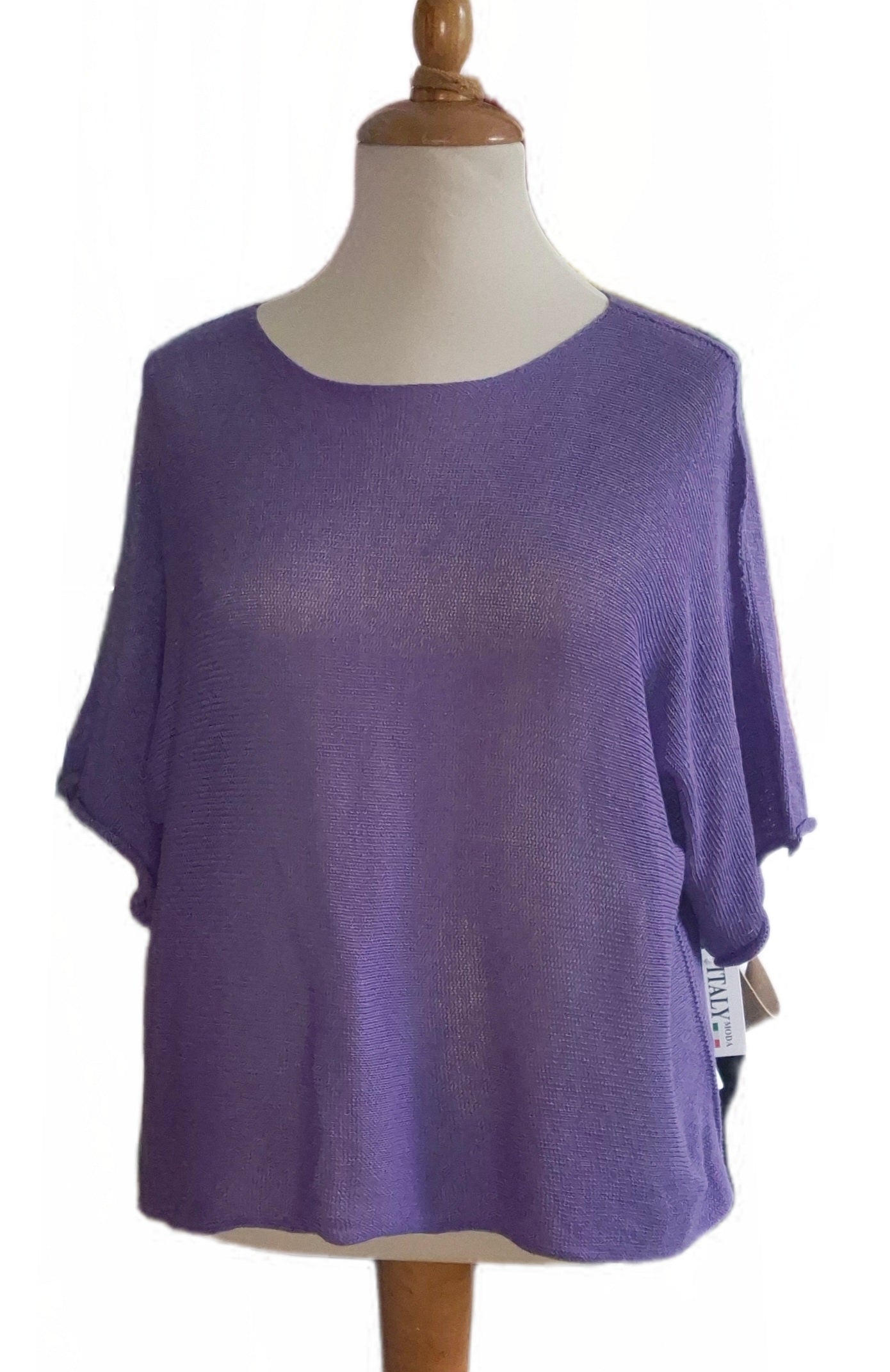 Basic Pullover Kurzarm Rund-Halsausschnitt
