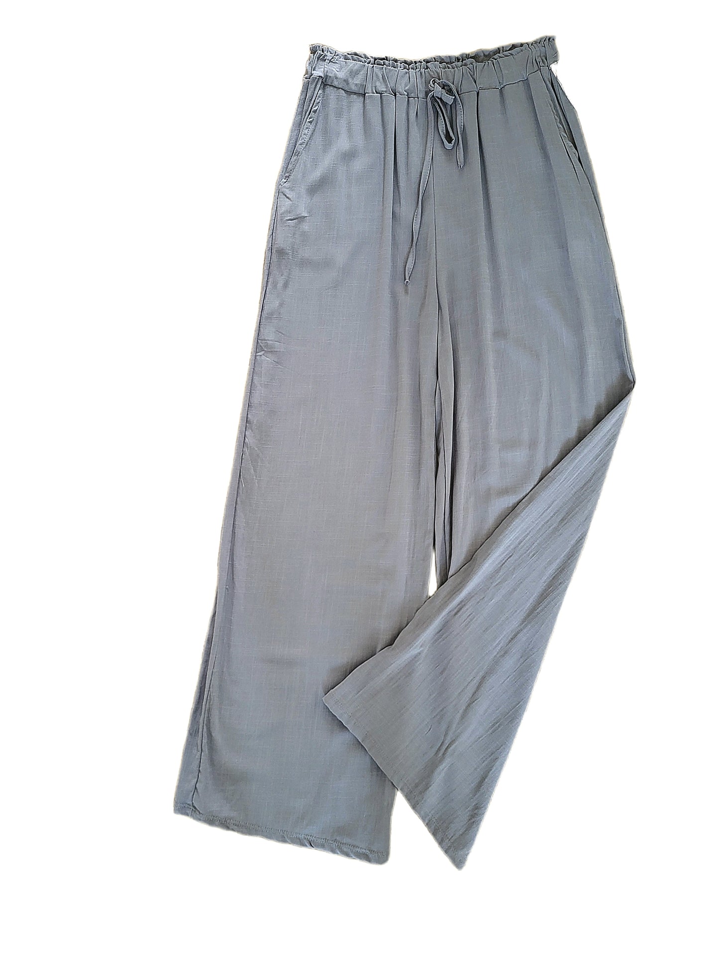 Sommer Viskose Hose gerades Bein Italy Mode