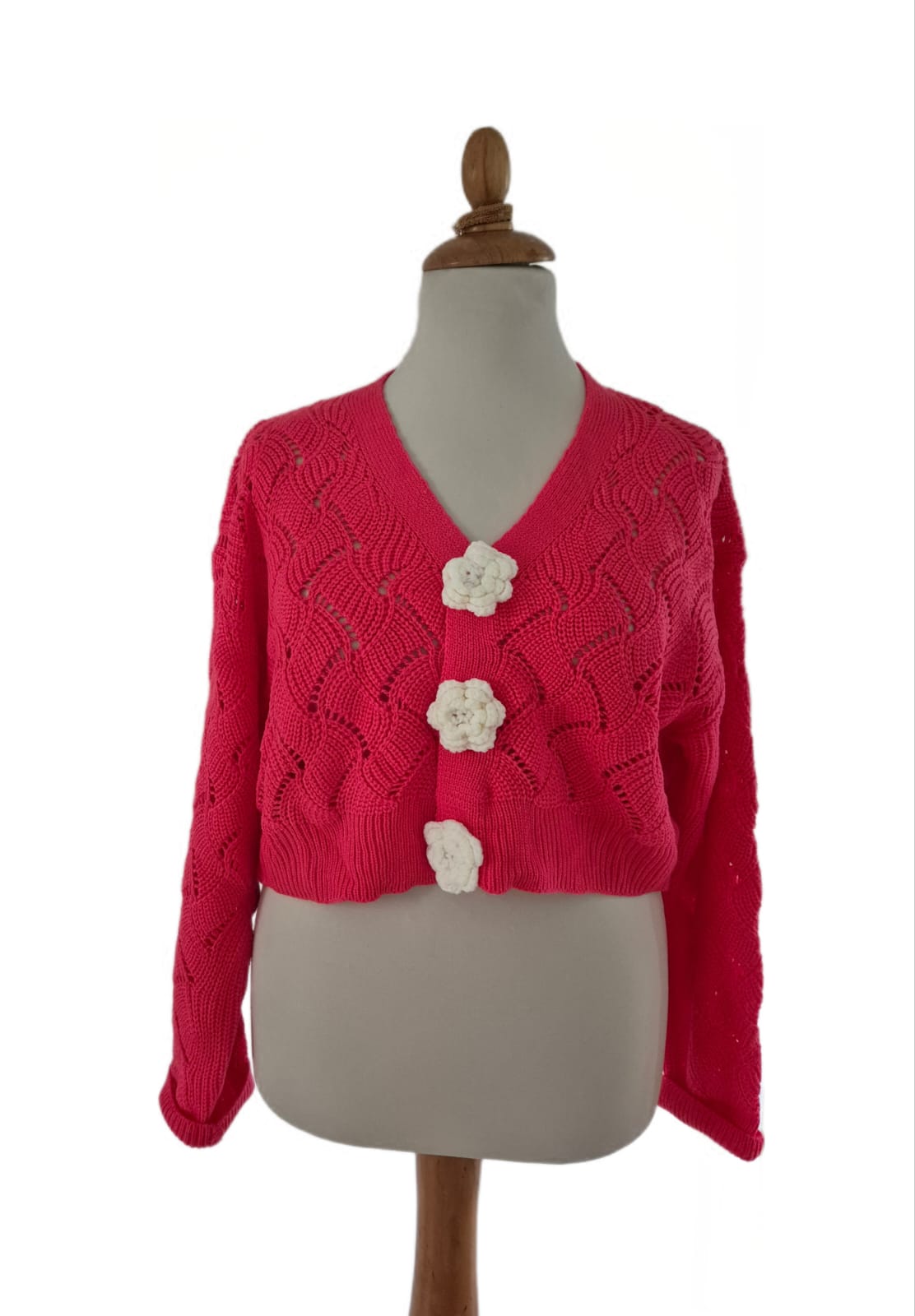 Häkel Jacke Blume