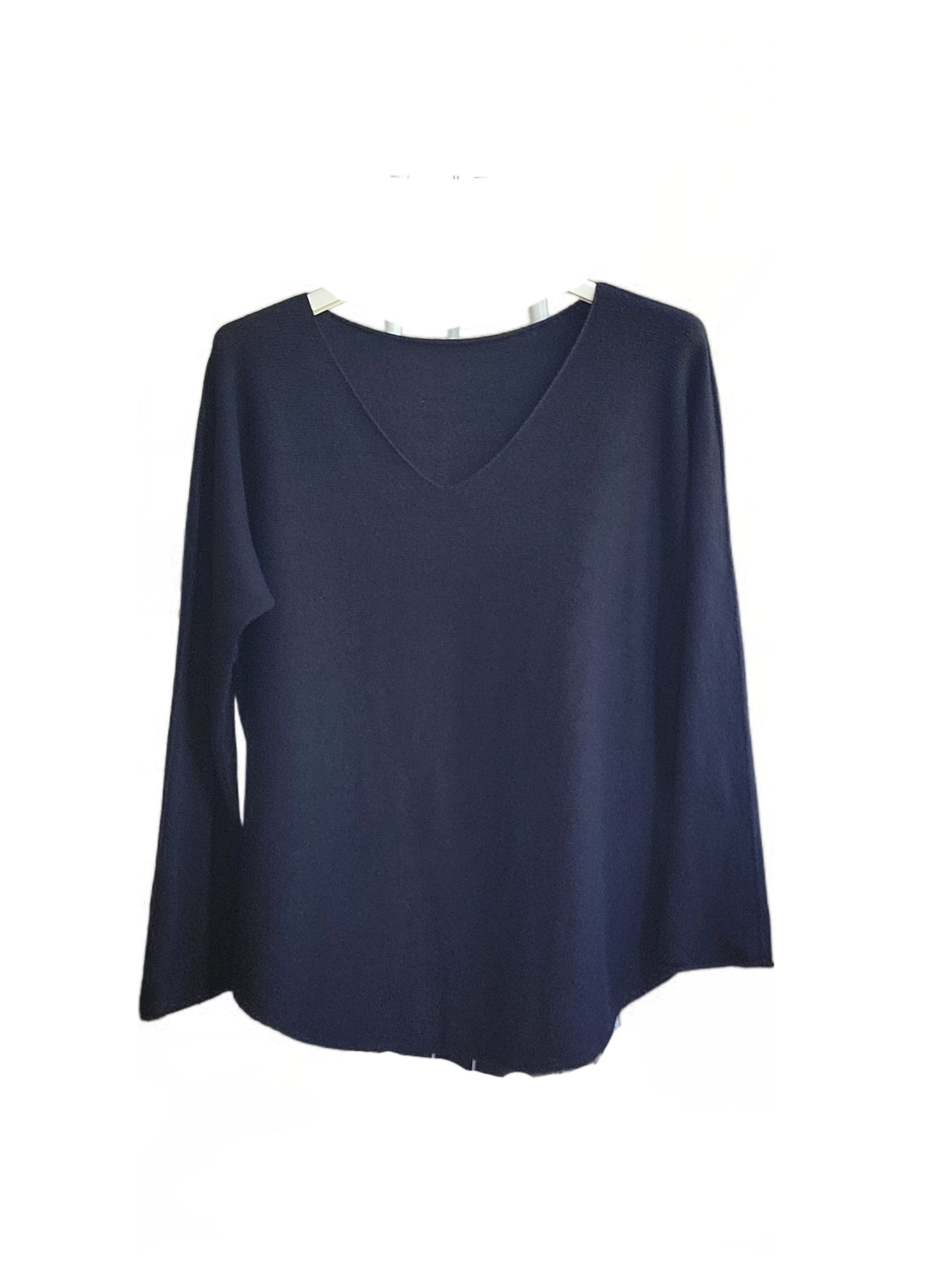 Basic Pullover V-Ausschnitt Viskose Mix
