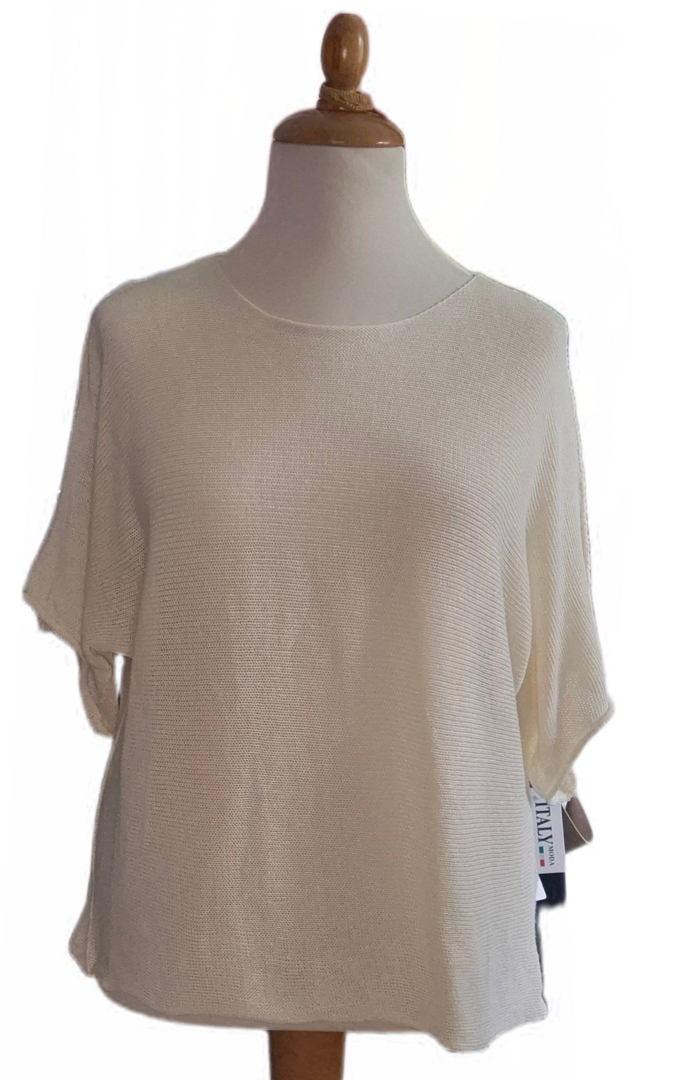 Basic Pullover Kurzarm Rund-Halsausschnitt