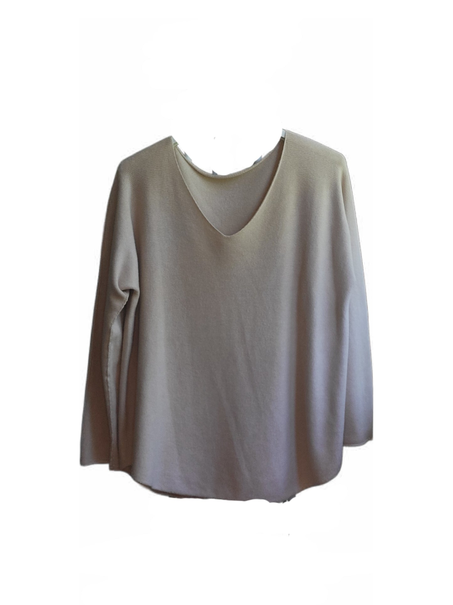 Basic Pullover V-Ausschnitt Viskose Mix