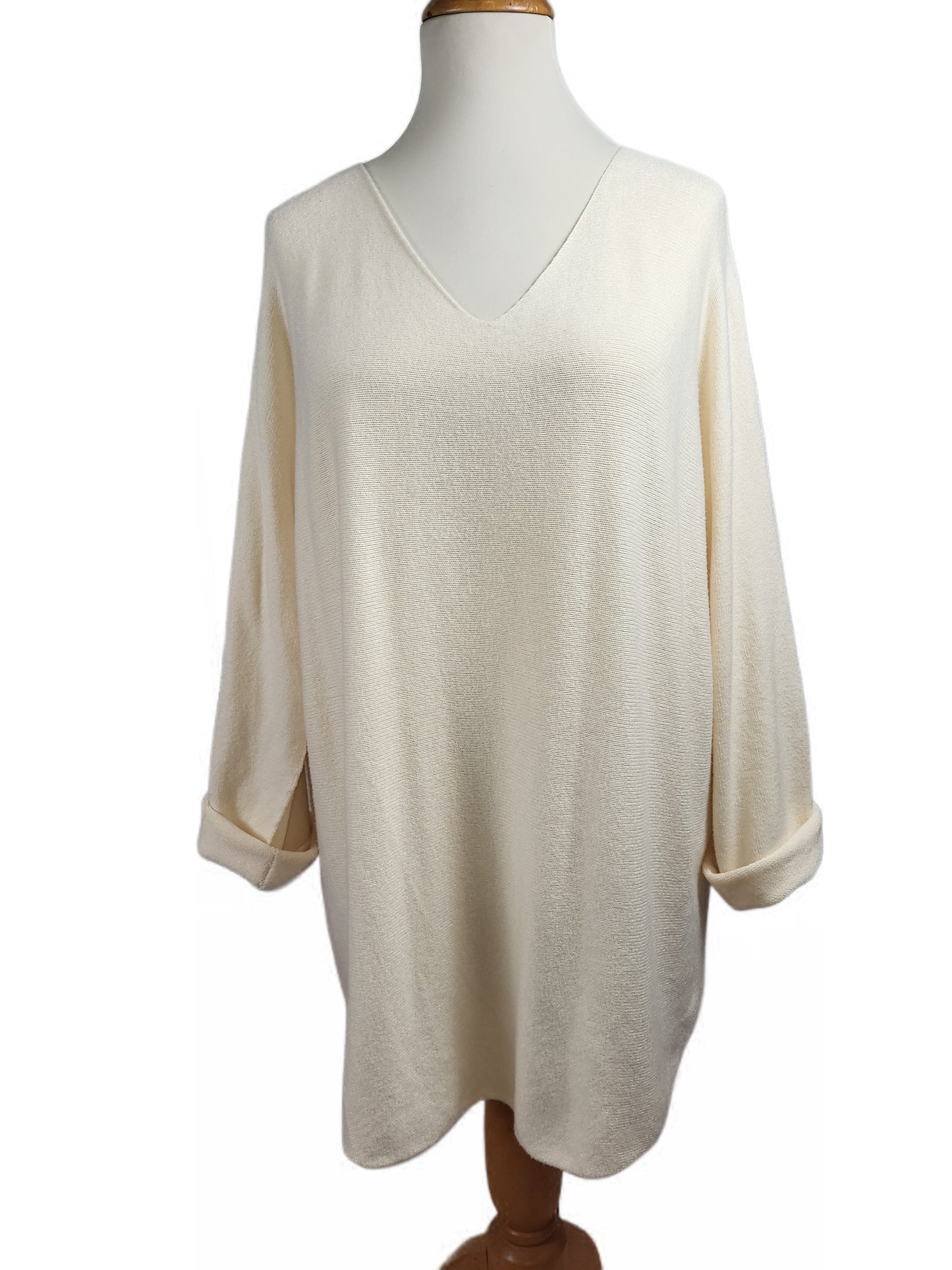 Curvy Basic Pullover V-Ausschnitt