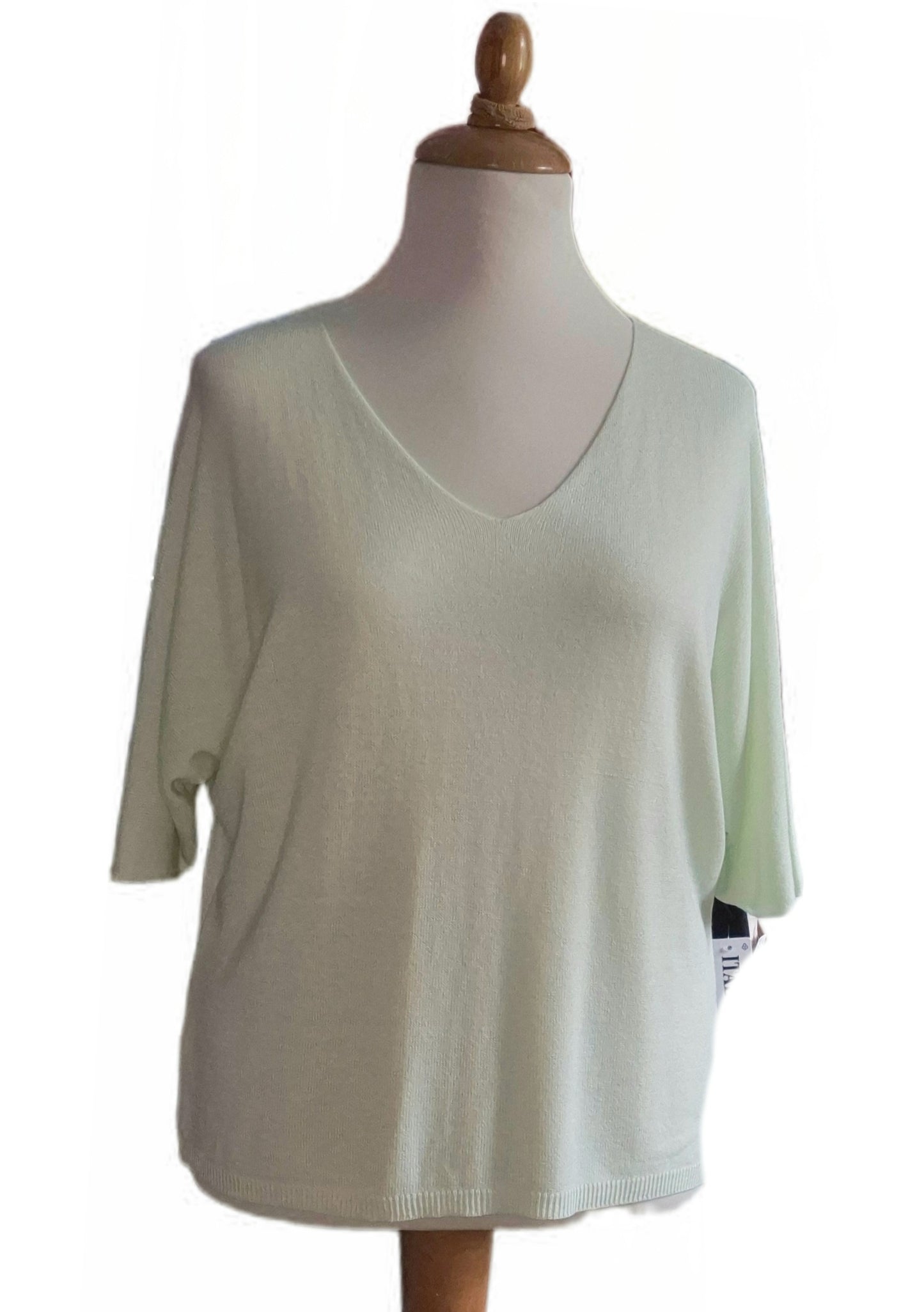 Basic Pullover Kurzarm V-Ausschnitt
