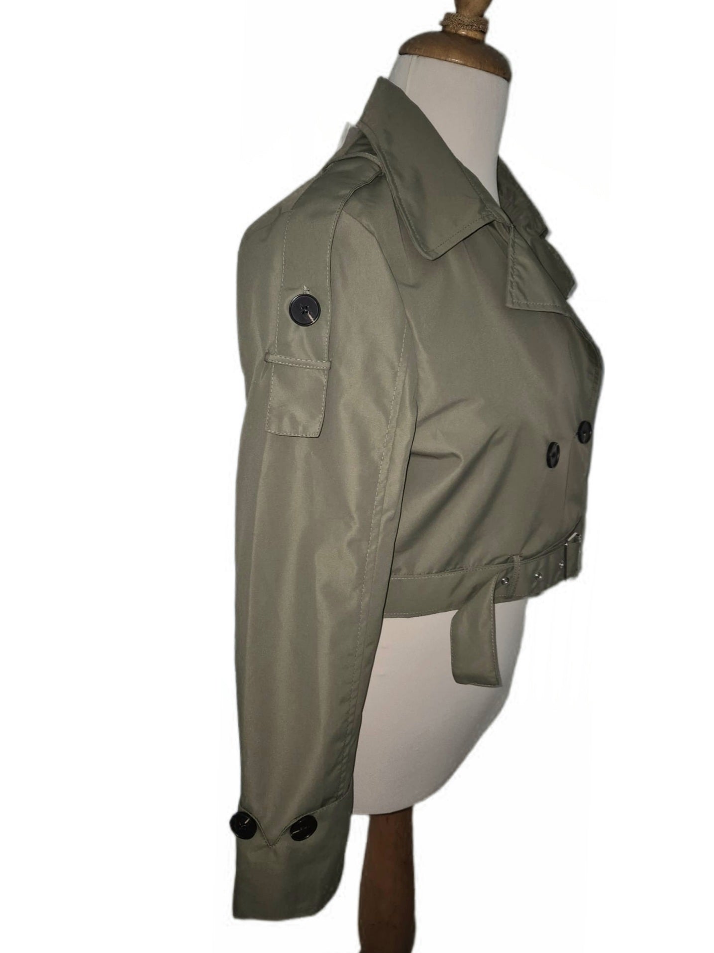 Kurz Trenchcoat Jacke mit Gürtel