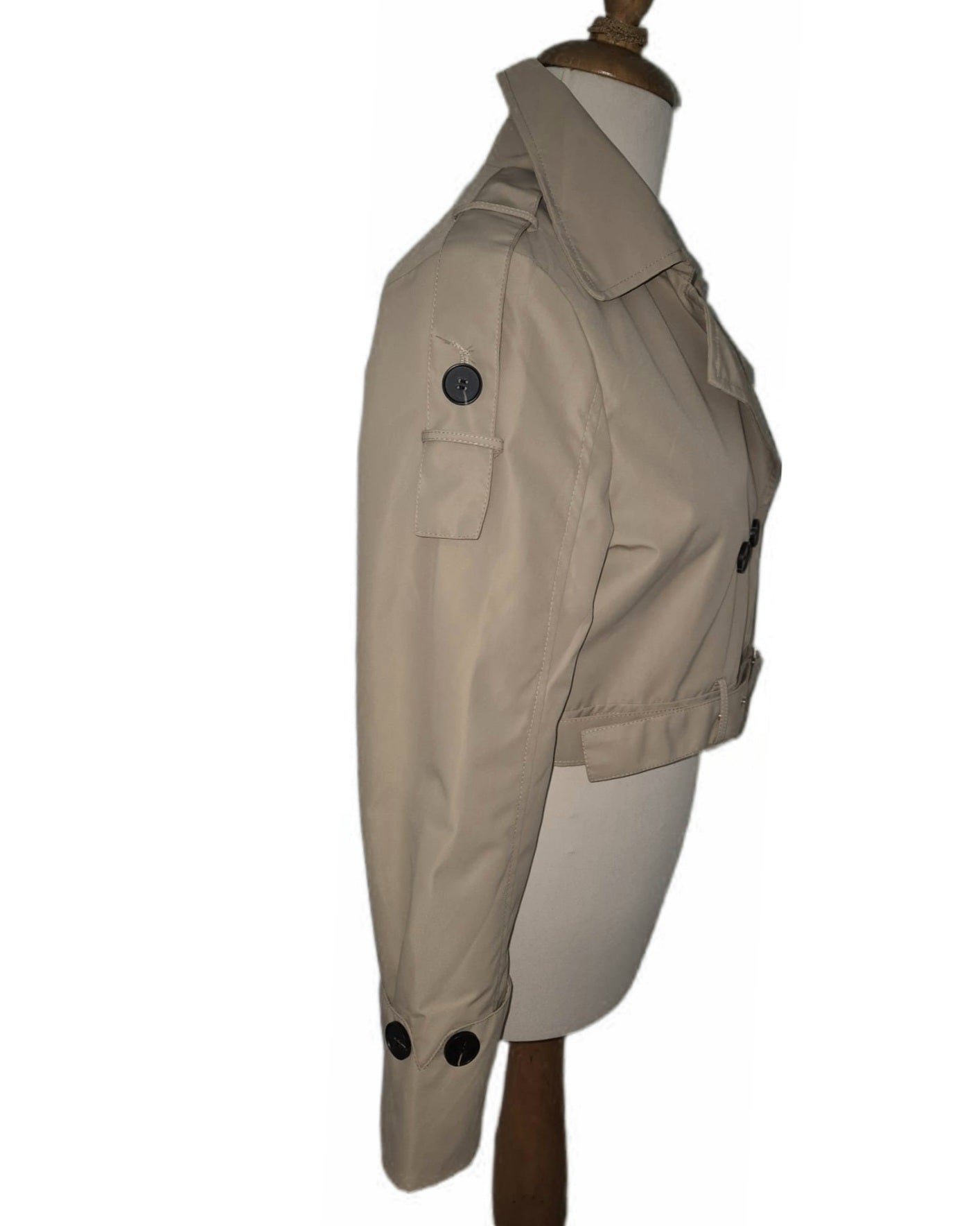 Kurz Trenchcoat Jacke mit Gürtel