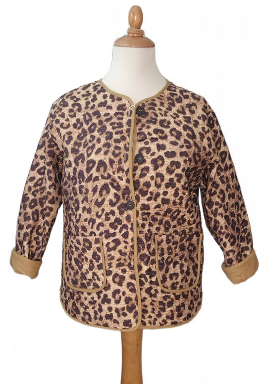 Leichte übergangs Steppjacke Leo mit Knopfverschluss und Taschen vorne