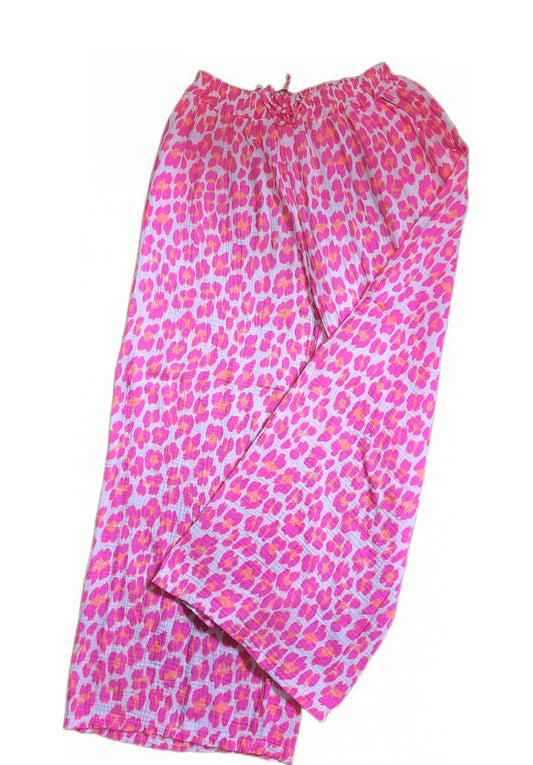 Musselin Hose Pink Leo auch für Curvy