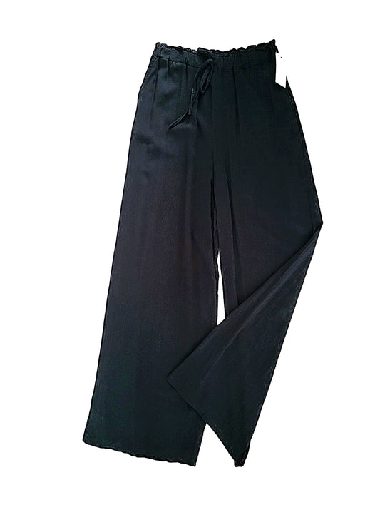Sommer Viskose Hose gerades Bein Italy Mode