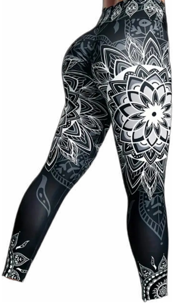 Sport und Freizeit Leggings mit Blumenmuster