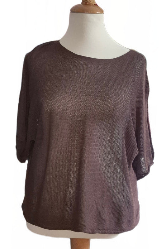 Basic Pullover Kurzarm Rund-Halsausschnitt