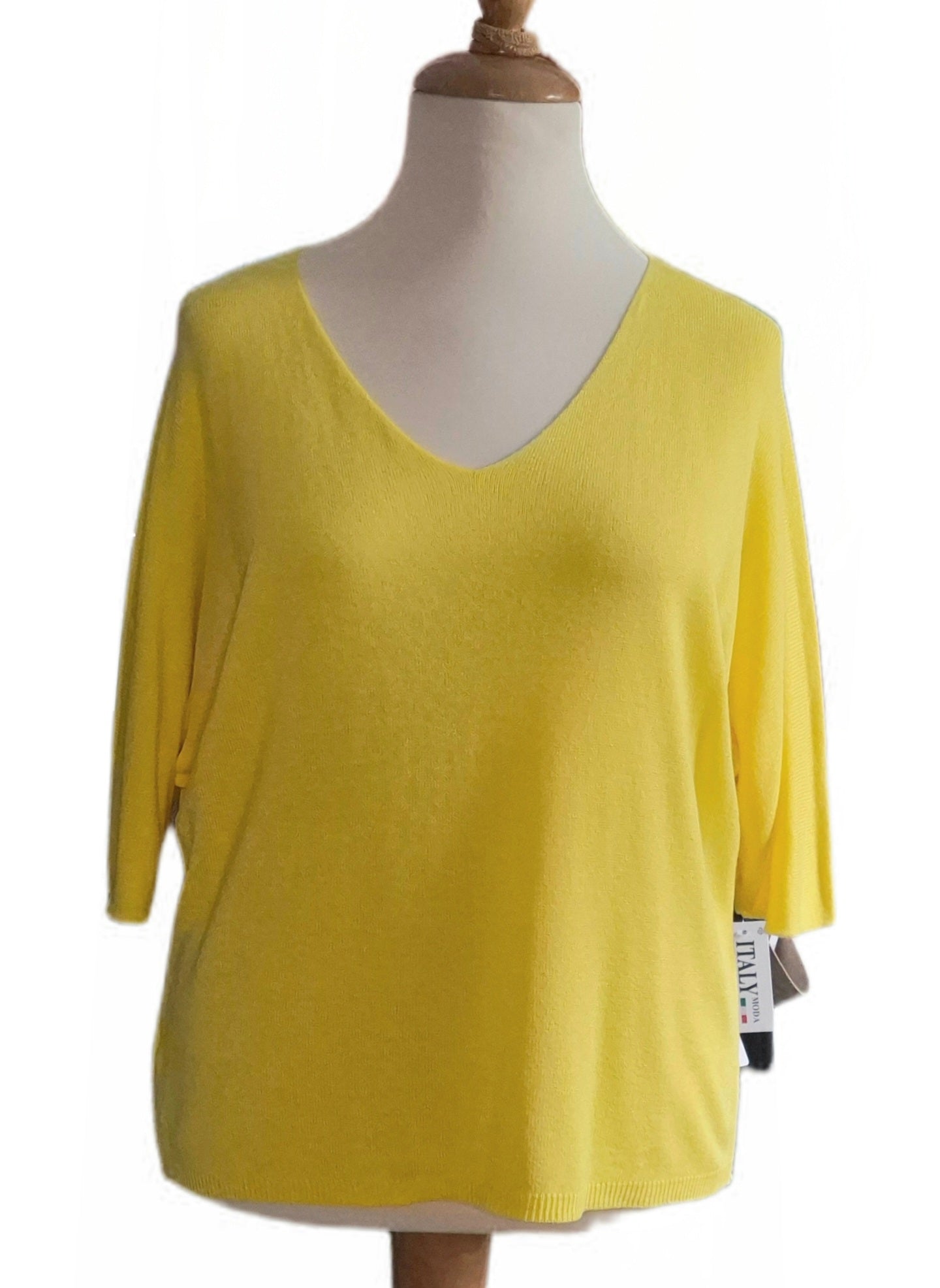 Basic Pullover Kurzarm V-Ausschnitt