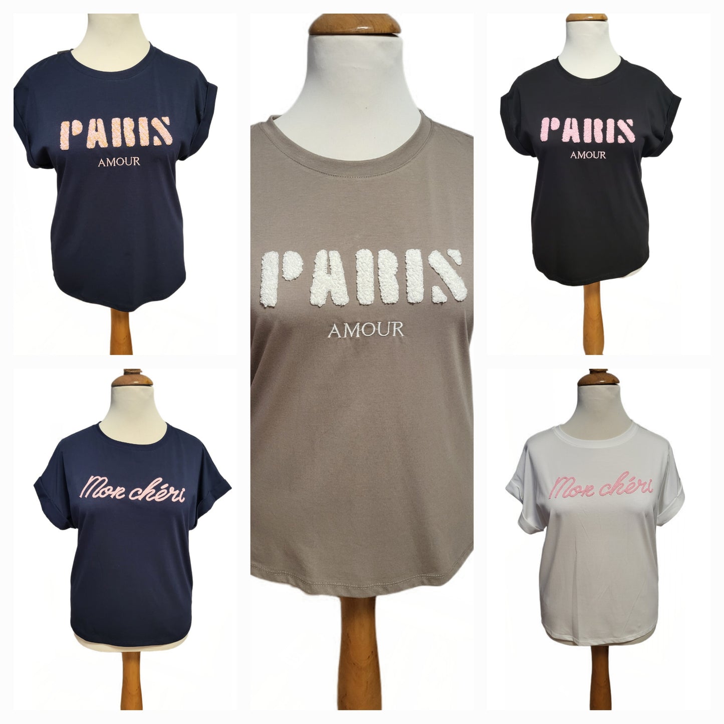 T-Shirt Paris in verschiedenen Farben
