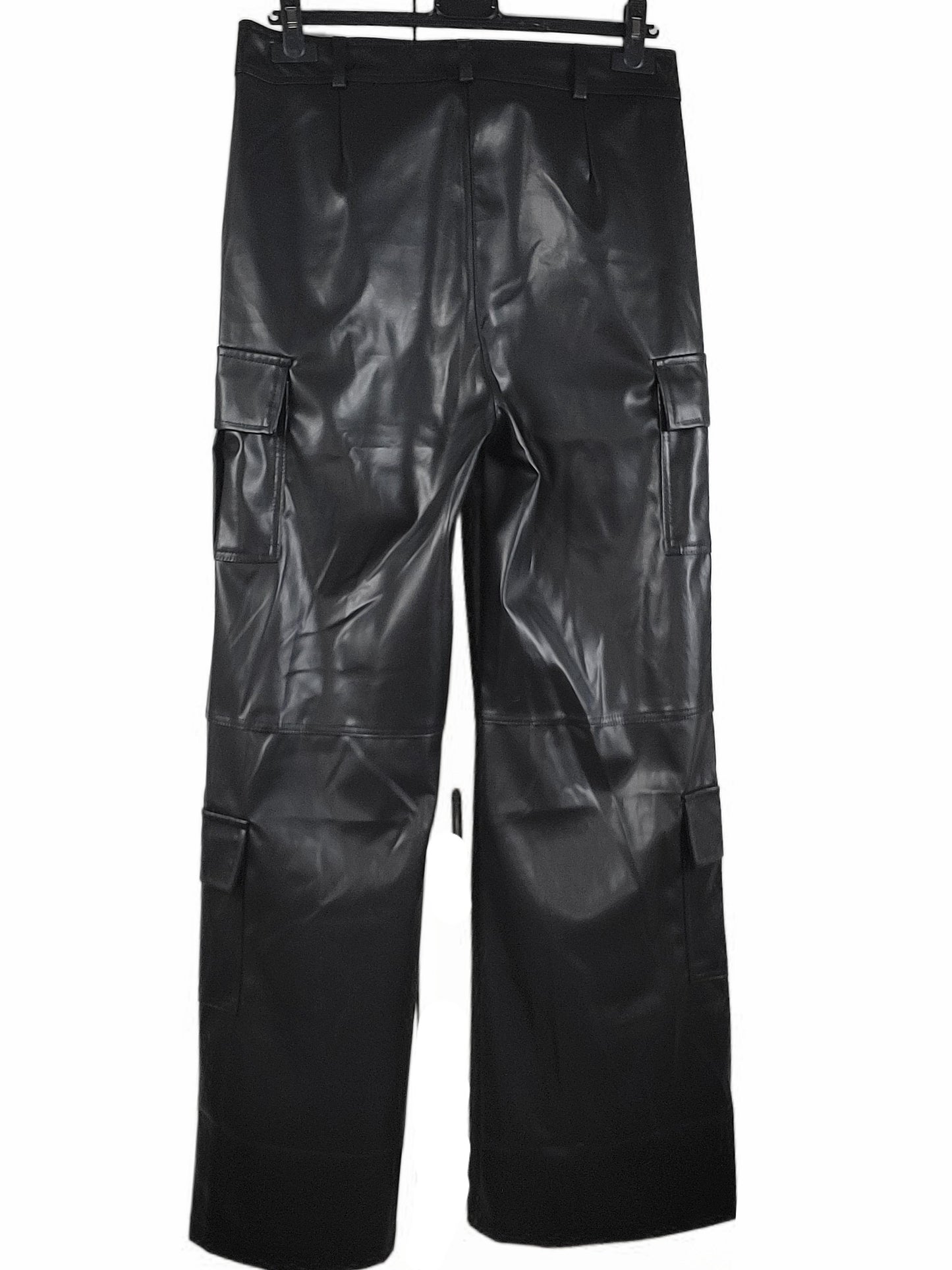 SALE Lederimitat Cargo Hose gerade geschnitten
