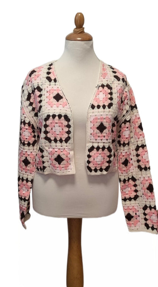 Sommerliche Häkeljacke  in Rosetönen