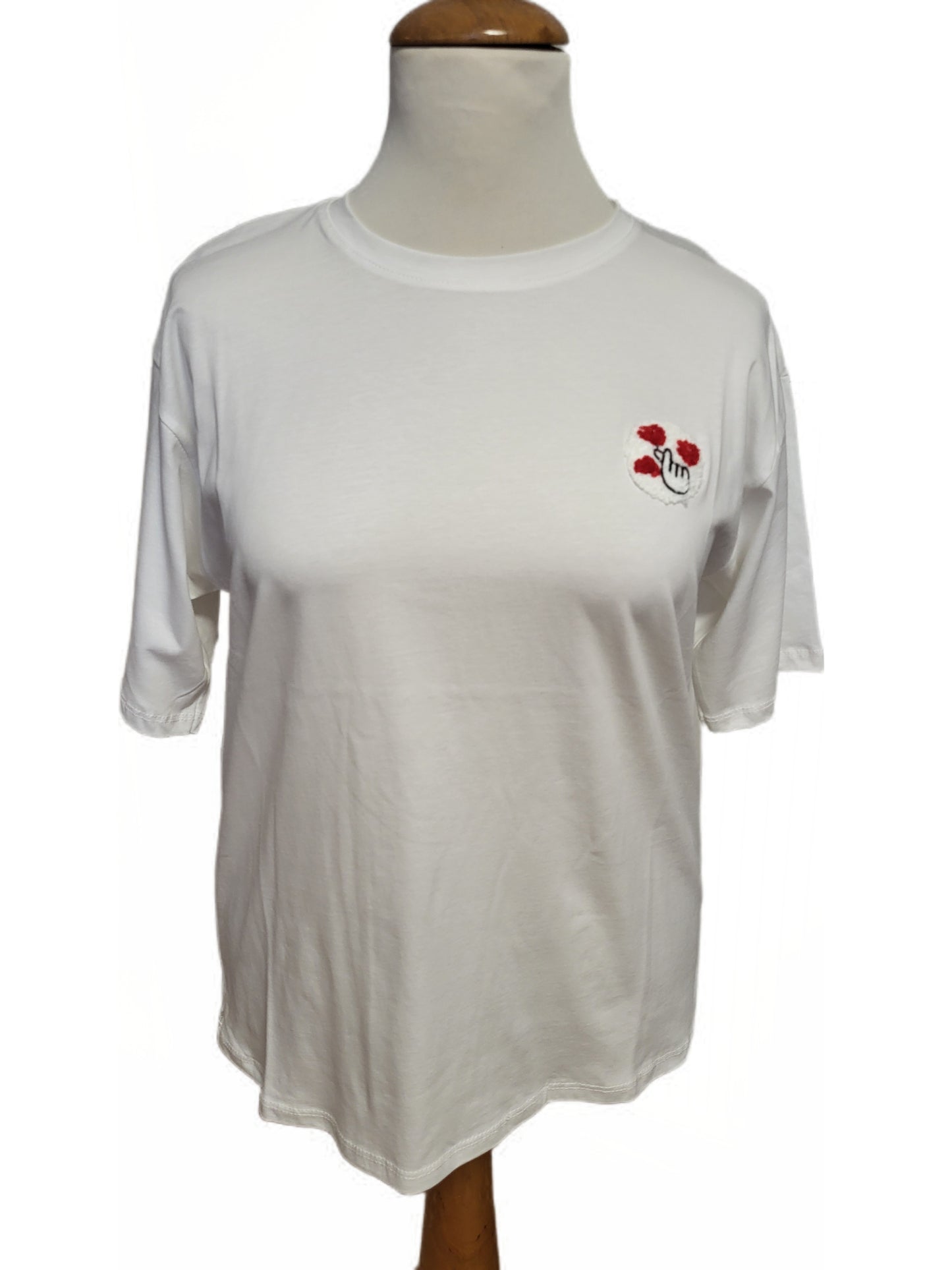 Basic T-Shirt Croissant oder Fingerherz