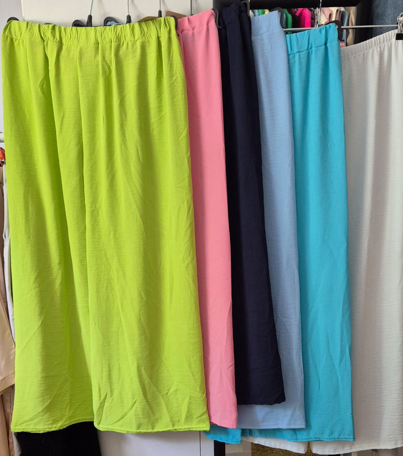 Italy Mode weite leichte Hose gerades Bein