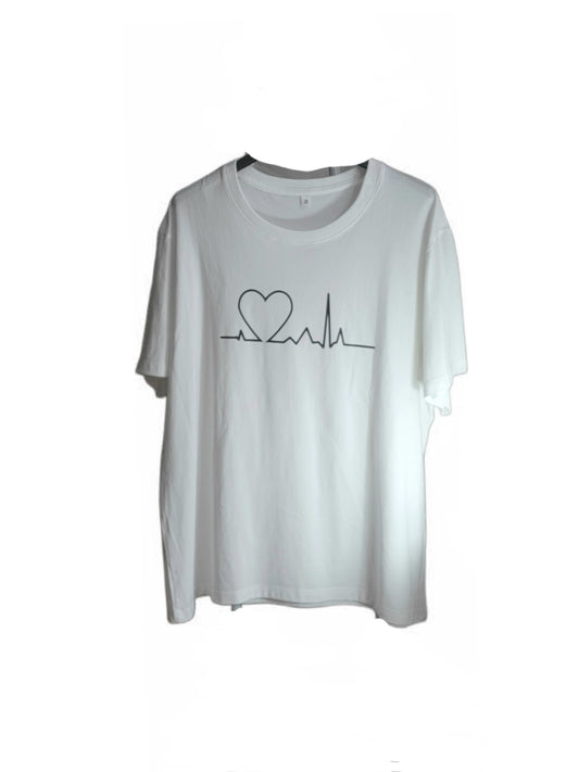 Oversize T-Shirt Herzschlag EKG