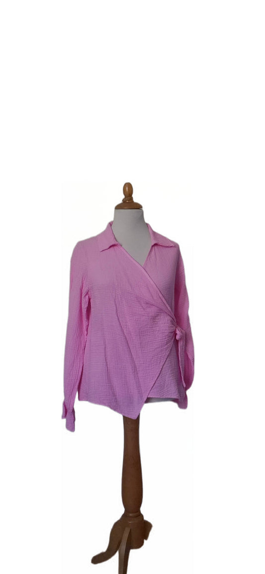 Wickel Musselin Bluse in verschiedenen Farben