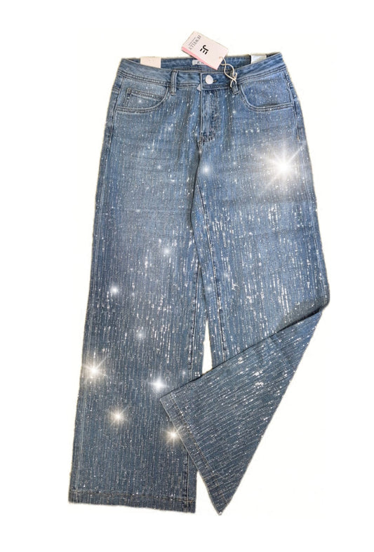 Blingbling Jeanshose wide legs