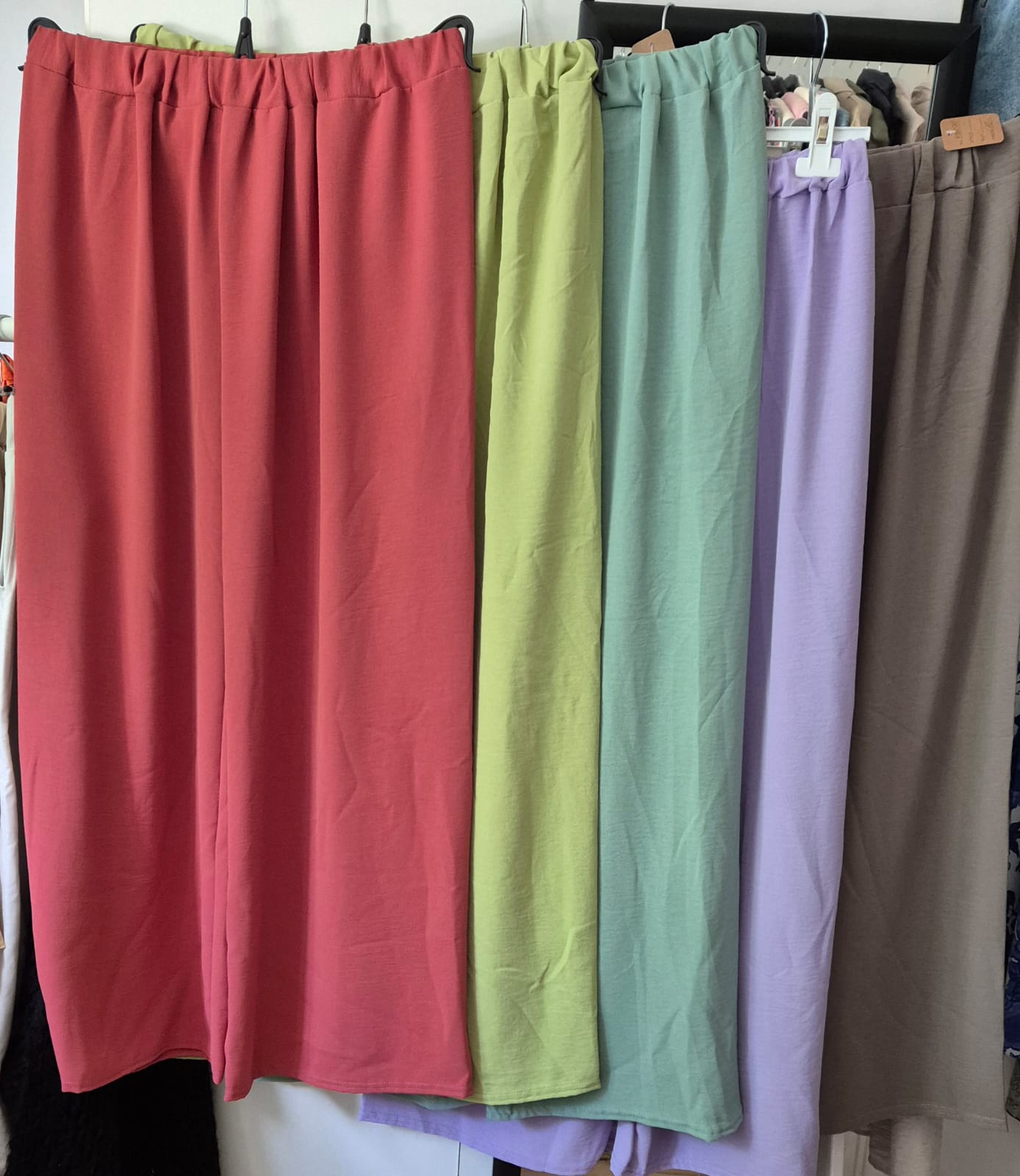 Italy Mode weite leichte Hose gerades Bein
